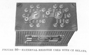 EXTERNAL RESISTOR USED WITH CZ RELAYS