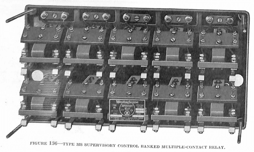  TYPE MS SUPERVISORY CONTROL BANKED MULTIPLE-CONTACT RELAY