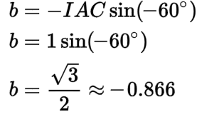 -IAC imaginary component Sine Formula